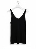 Топ без ръкави V‑neck - черен