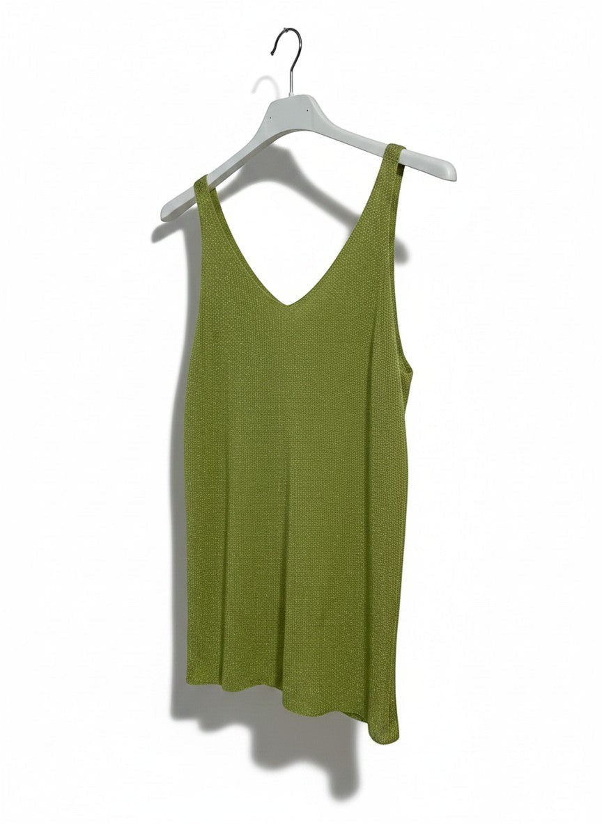 Топ  V‑neck - маслинено-зелен