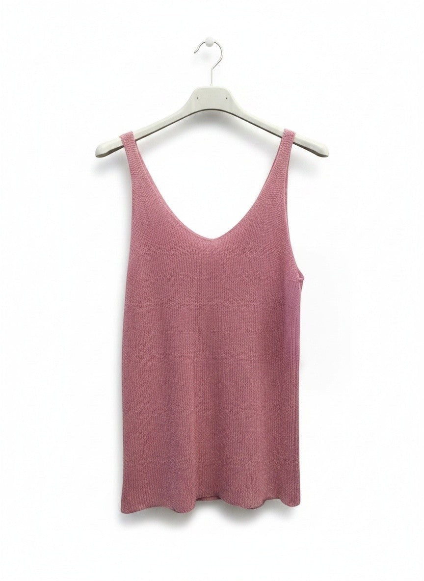 Топ  V‑neck - розов
